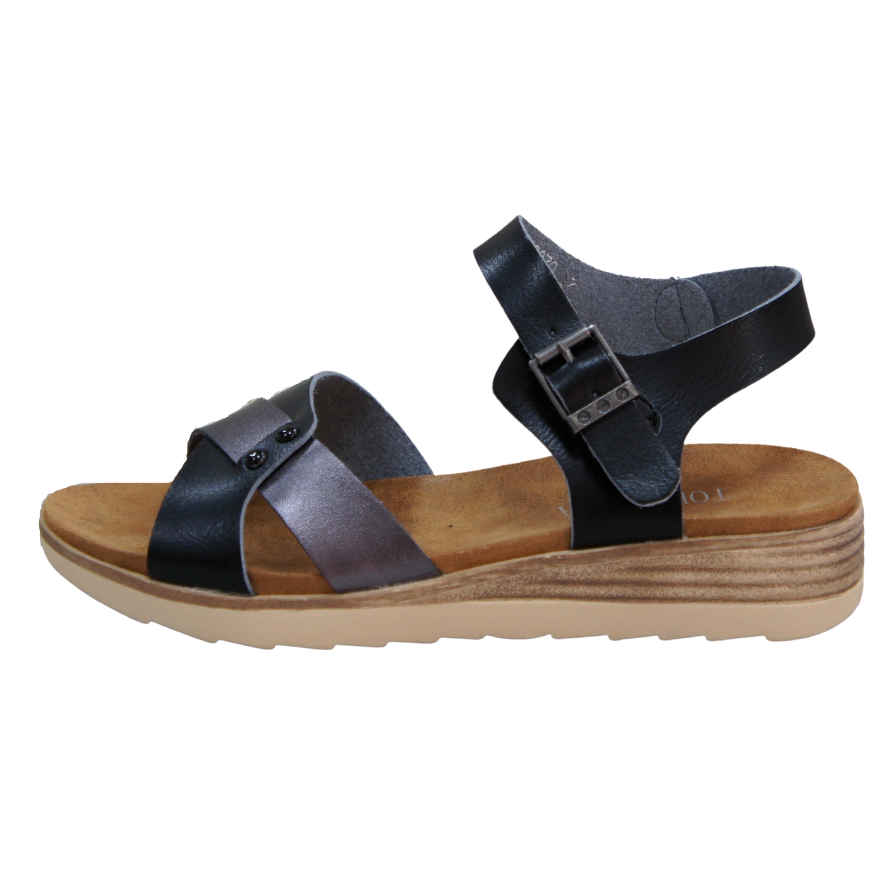 Platform Wedge Sandals Black | Go Wholesale