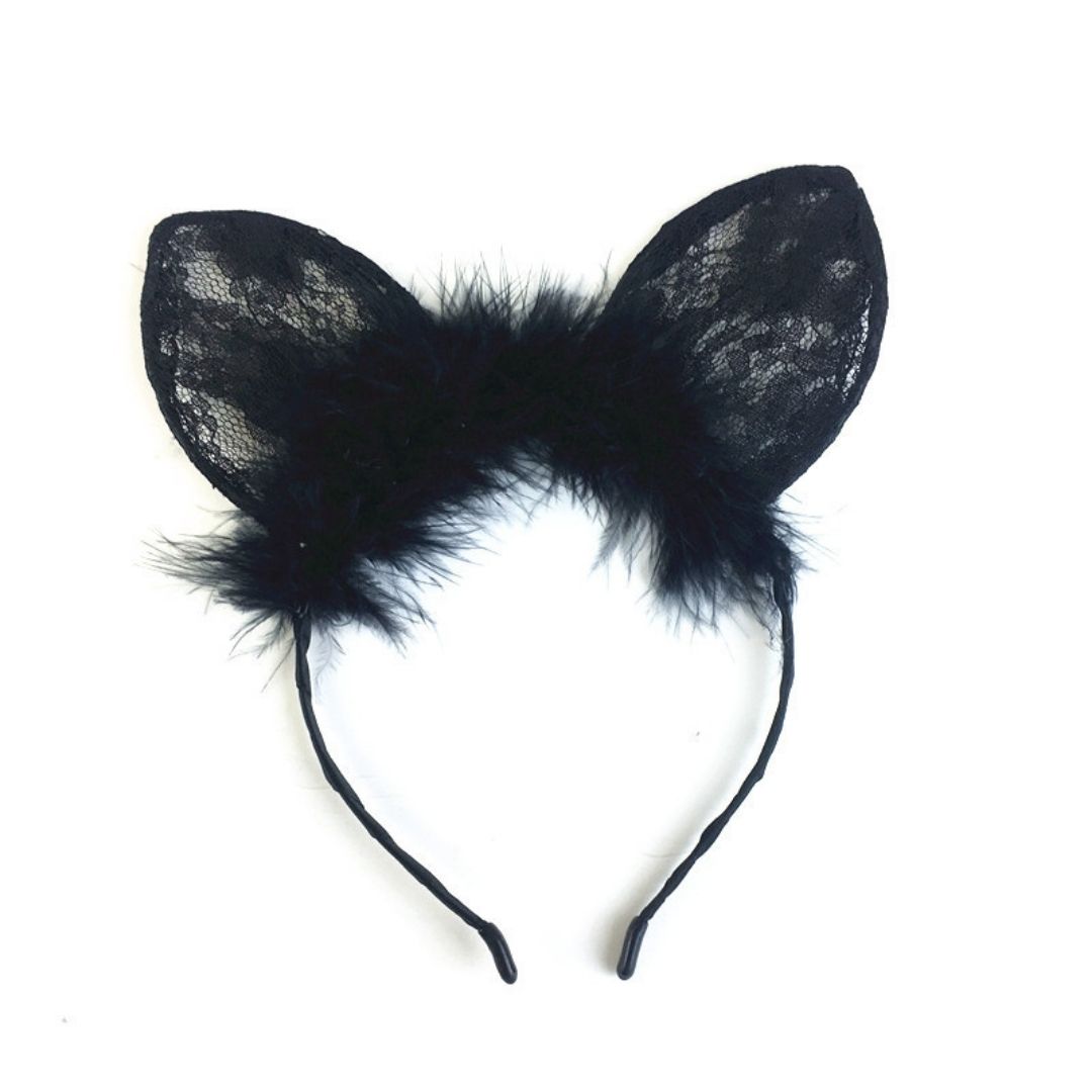 Cute Lace Cat Ears Fluffy Headband | Go Wholesale