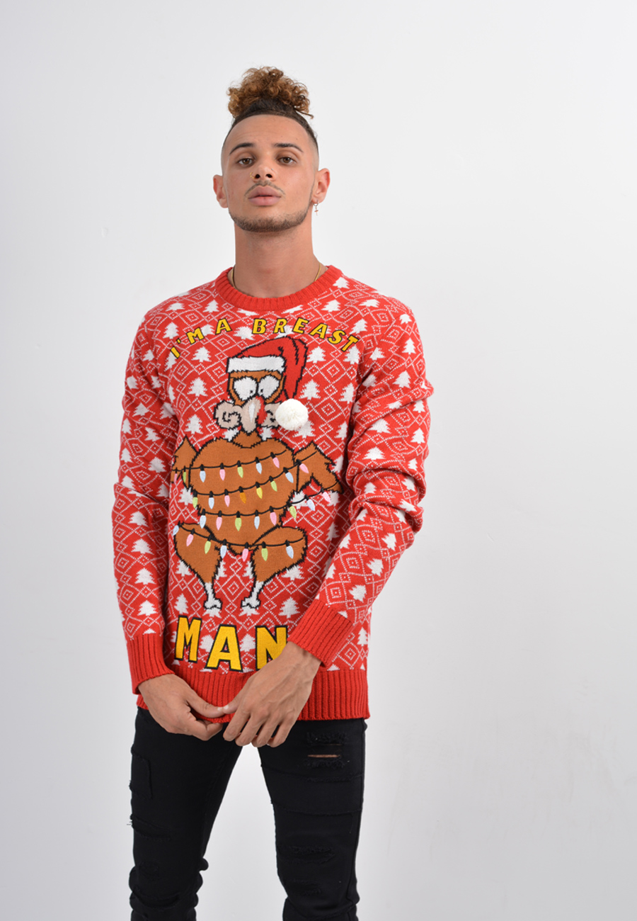 Breast man shop christmas jumper