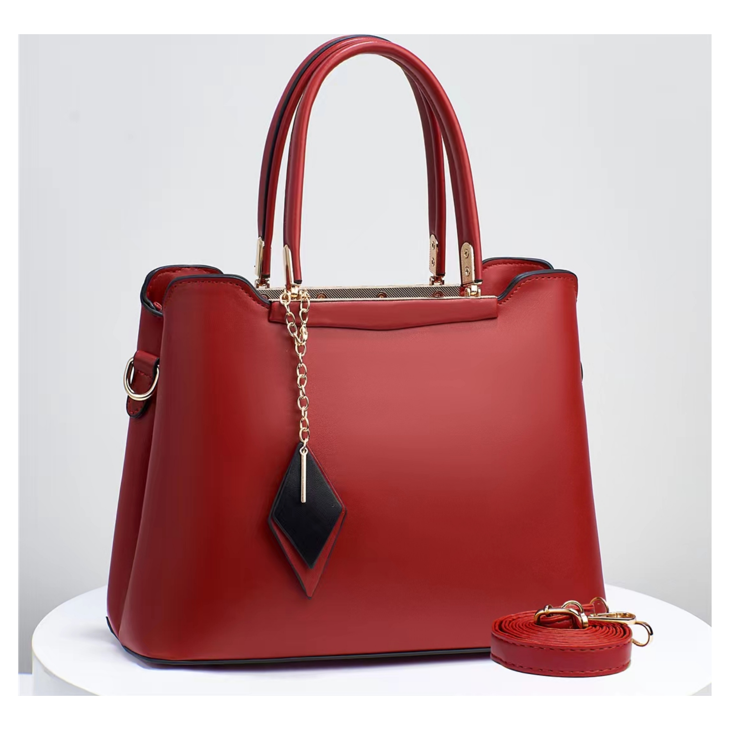 Classic Top Handle Structure Bag with Long Strap | Go Wholesale