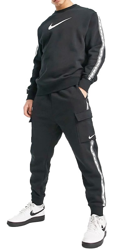 All black nike hot sale tracksuit mens