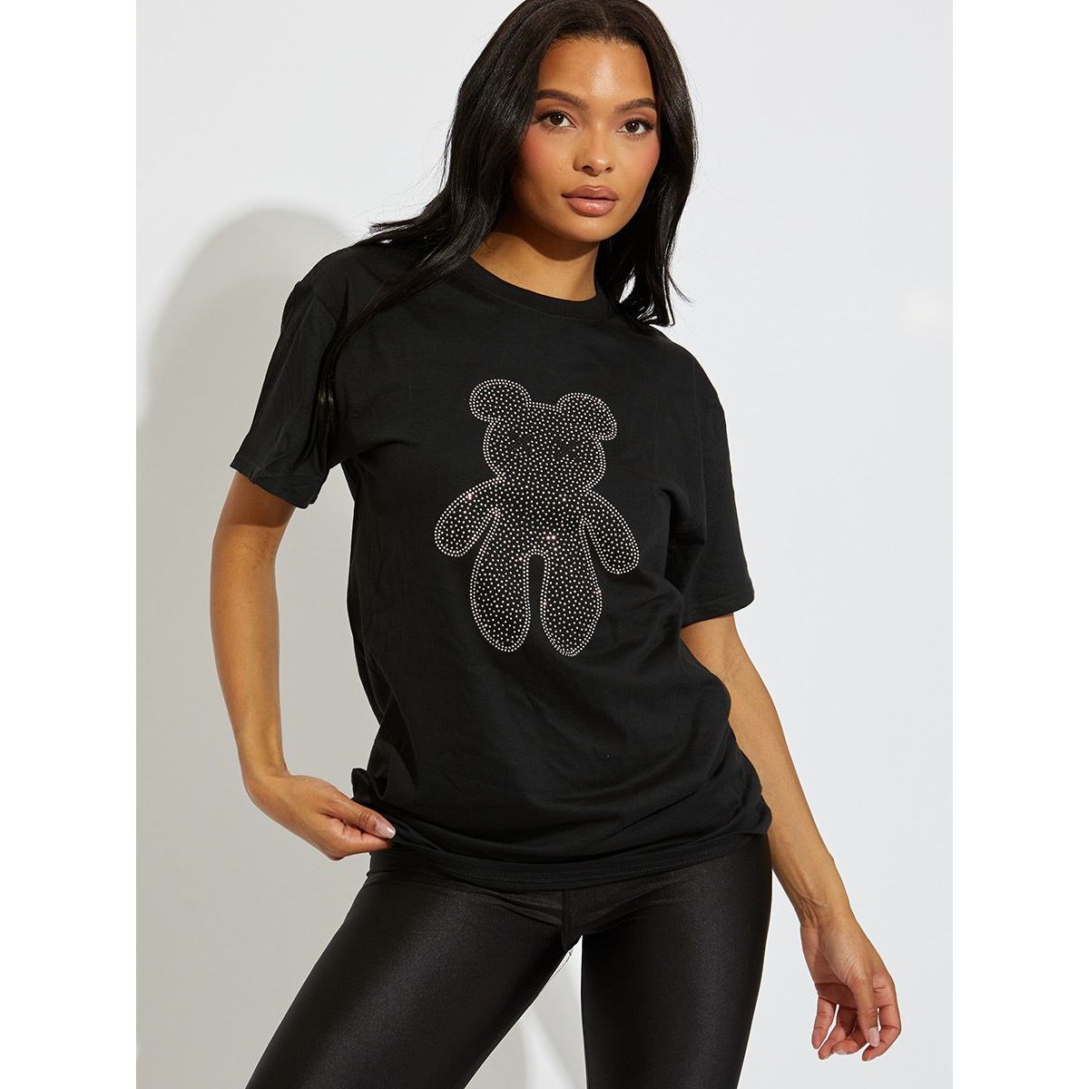 Rhinestone Cross Eye Teddy T-Shirt | Go Wholesale