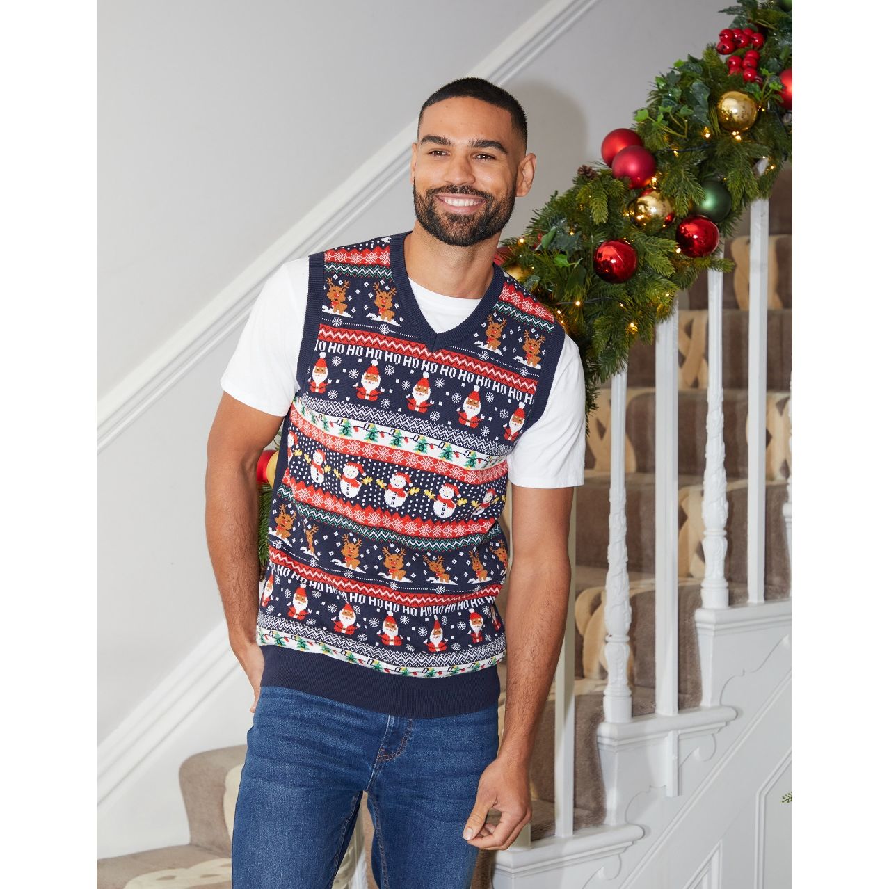 Christmas on sale jumper vest