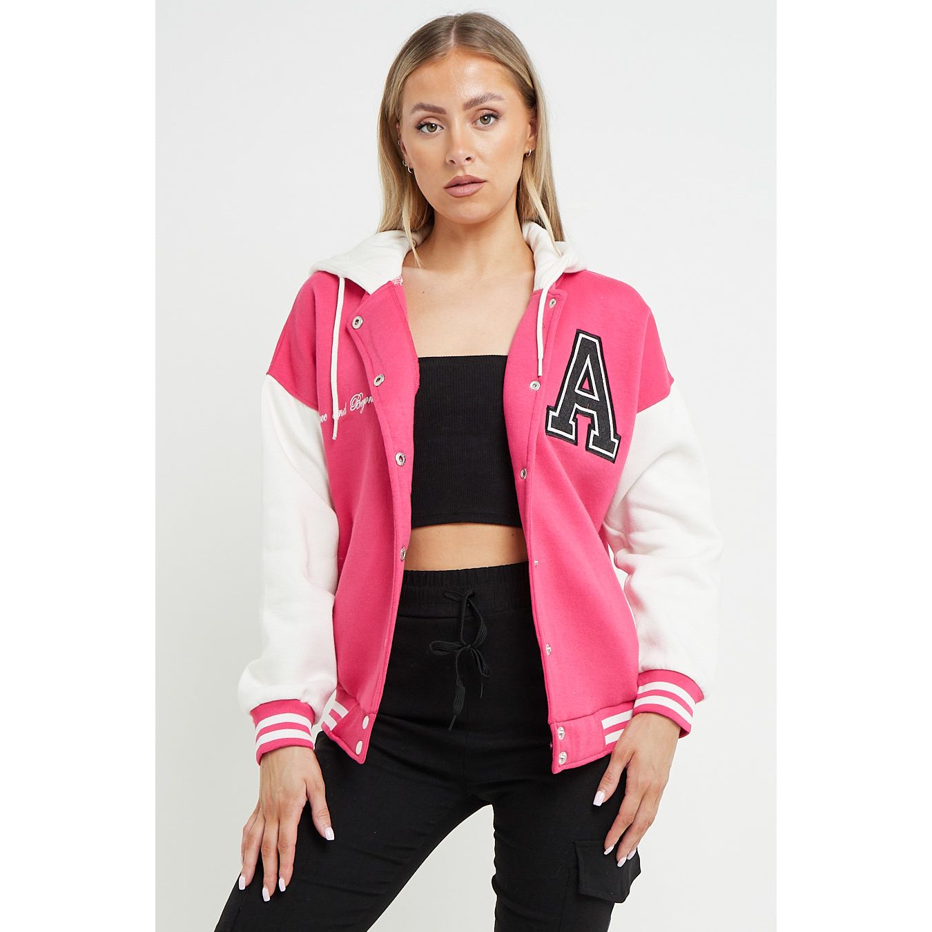 Pink and cheap black jacket