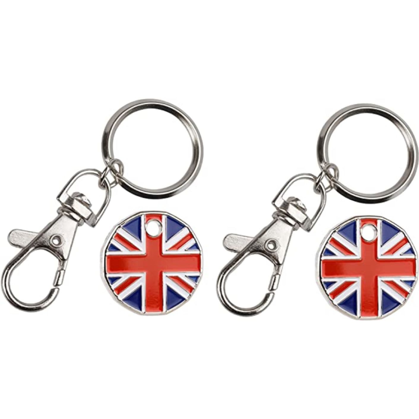 UK Flag Union Jack Trolley Coin Token Keyring | Go Wholesale