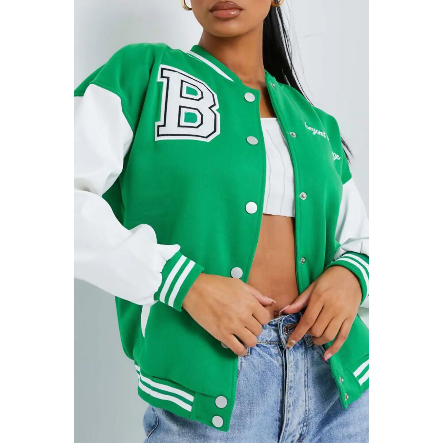 Green Varsity B Jacket 