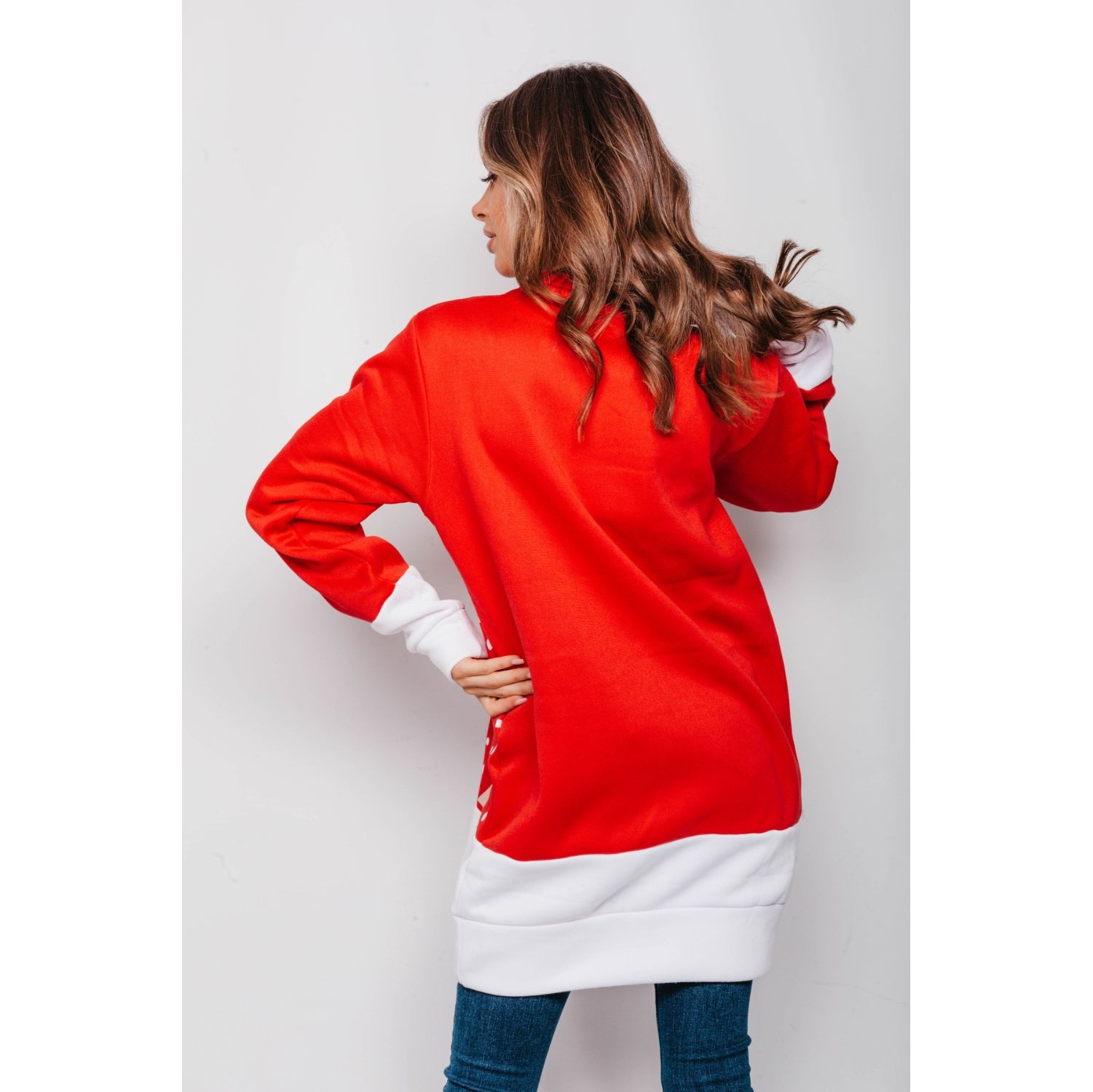 Red christmas hot sale jumper dress