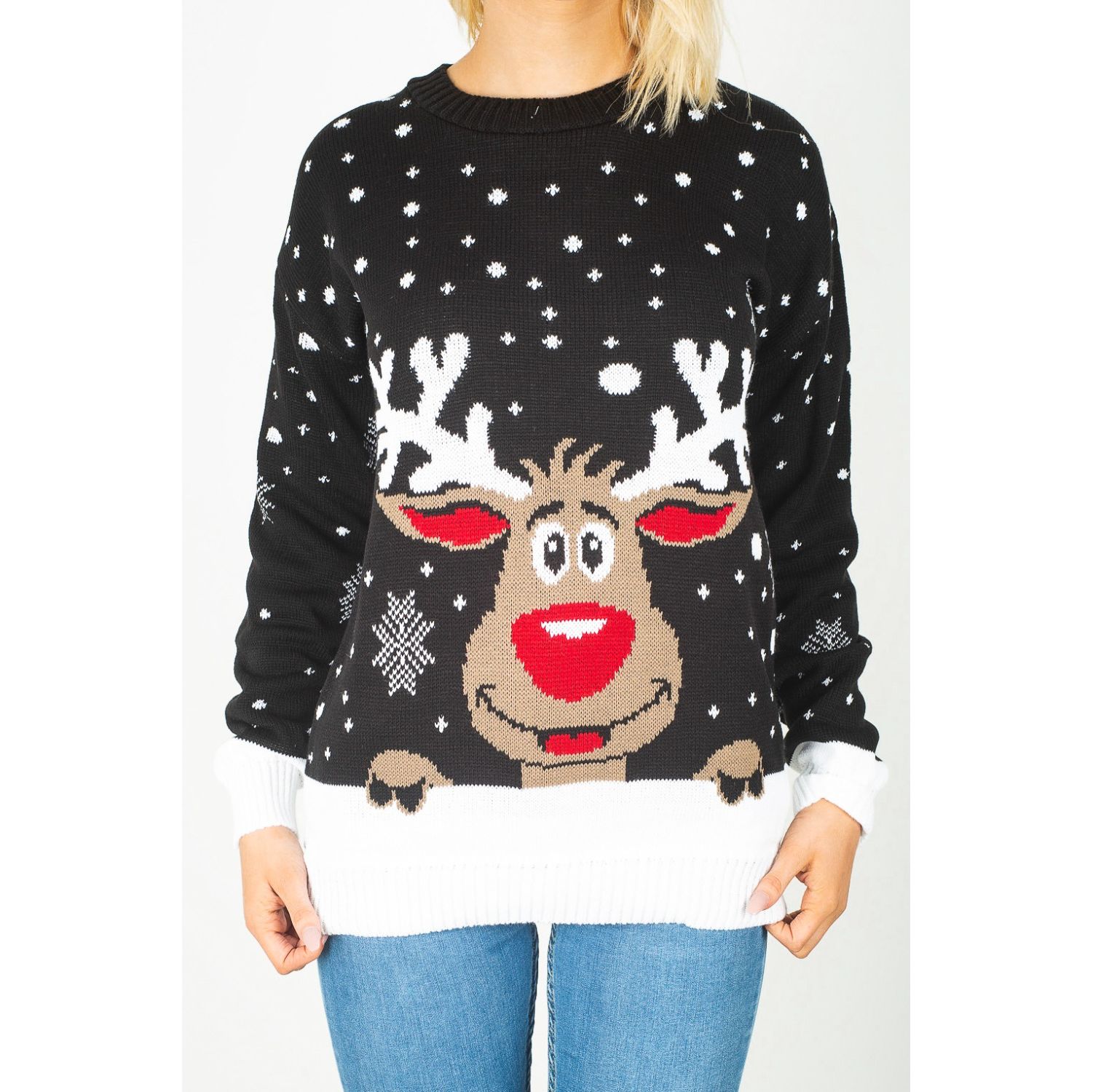 Plus size sales reindeer sweater