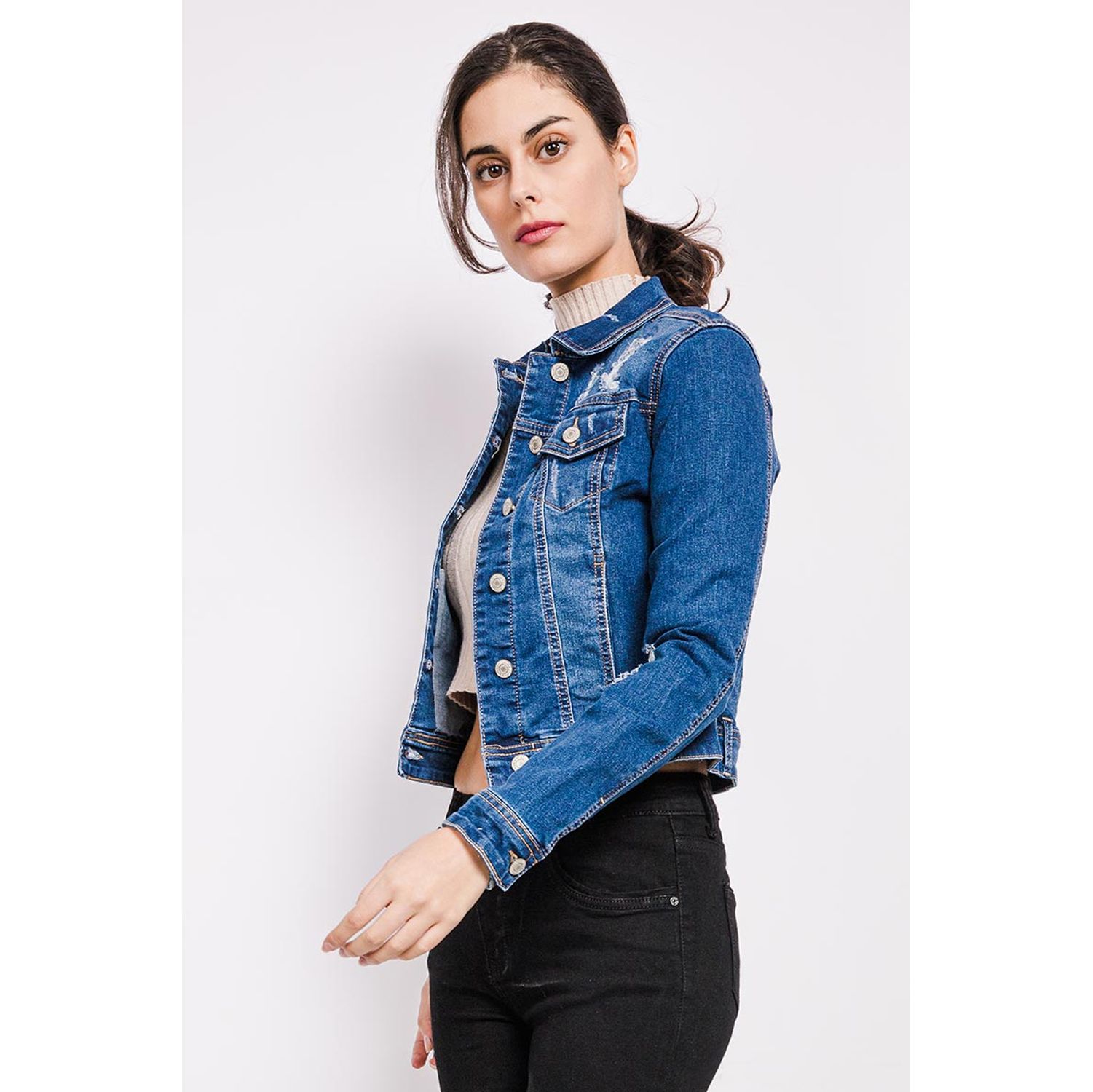 Diamante deals denim jacket