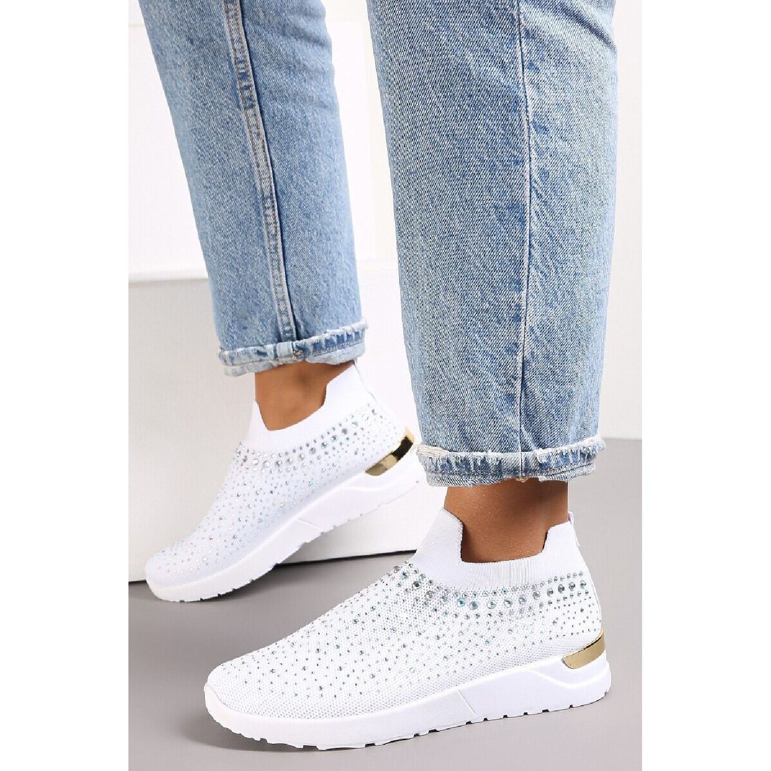 Diamante sock fashion trainers