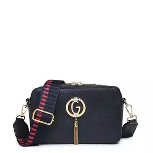Interchangeable  Wide Strap Crossbody bag  multiple purposes 2 Compartments Ladies  Shoulder bag with Adjustable removeable   Strap --ZQ-199-1 dark blue MoliMoi London