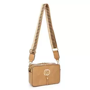 Interchangeable  Wide Strap Crossbody bag  multiple purposes 2 Compartments Ladies  Shoulder bag with Adjustable removeable   Strap --ZQ-199-1 khaki MoliMoi London