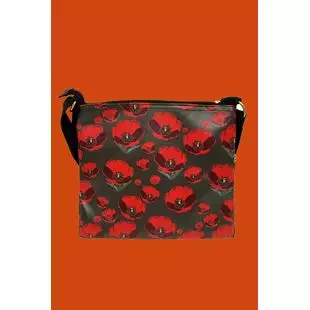 Red Poppy Flower Bag Collection - Crossbody Fashion Scarf World