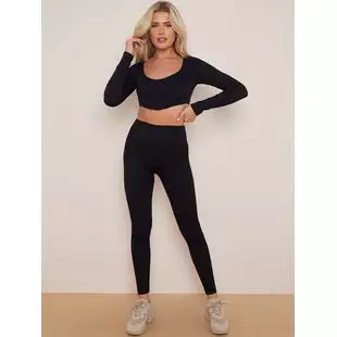 Ladies Cropped 3/4 Leggings/Yoga Pants High Waist Fitness Leggings with  Pockets