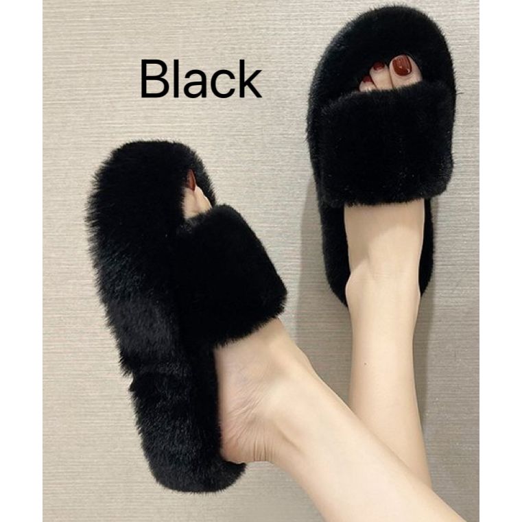 Full best sale fur slides